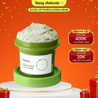 Mặt nạ đất sét đậu xanh Beplain Mung Bean Pore Clay Mask - Sáng da, se khít lỗ chân lông, kiềm dầu