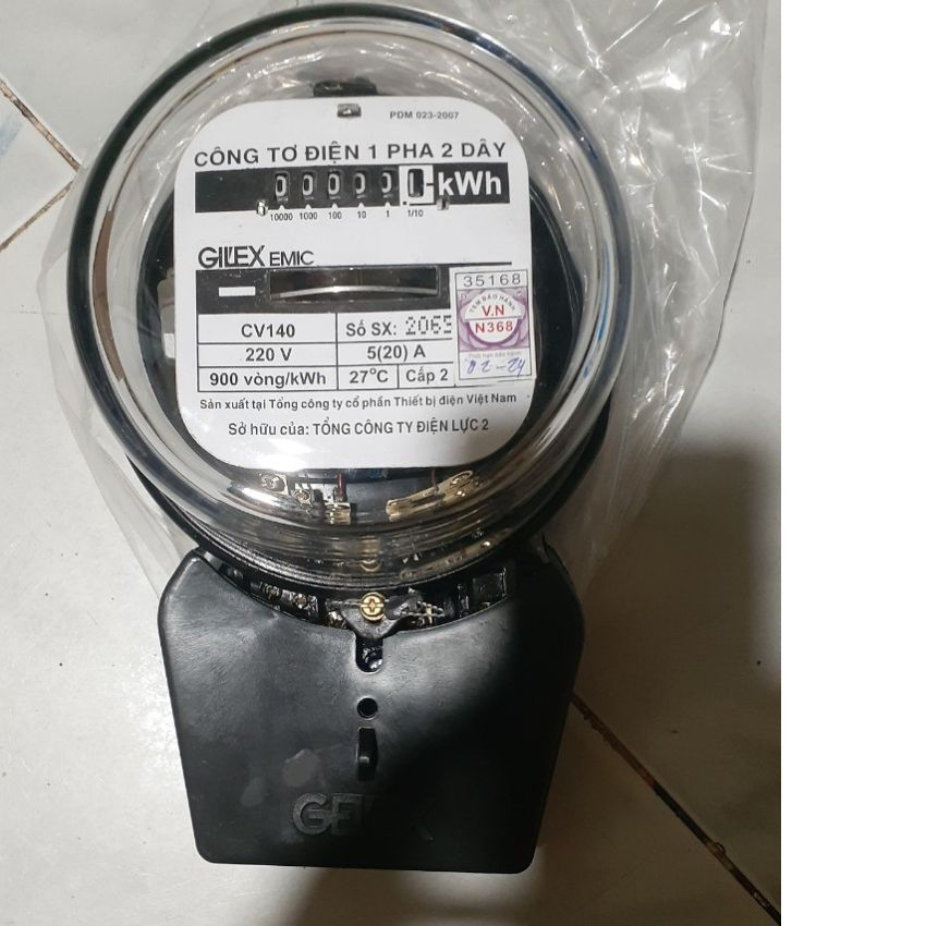 Công tơ điện EMIC 1 pha 2 dây ( Đồng hồ điện gia đình, phòng trọ KHÔNG KIỂM ĐỊNH ) - Hòa phát