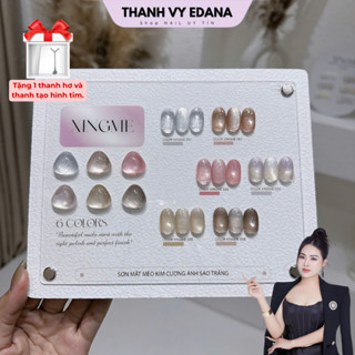 Sơn mắt mèo kim cương ánh sao trắng sét 6 màu kèm bảng màu cao cấp [TẶNG 1 NC VUÔNG VÀ THANH TẠO HÌNH TIM]