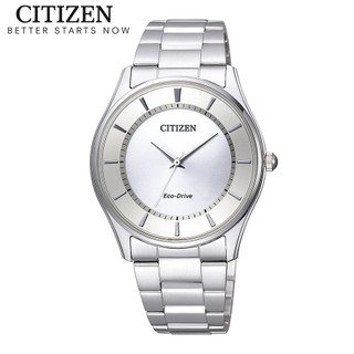 Đồng hồ nam citizen eco-drive dây thép không gỉ bj6481-58a - mặt trắng