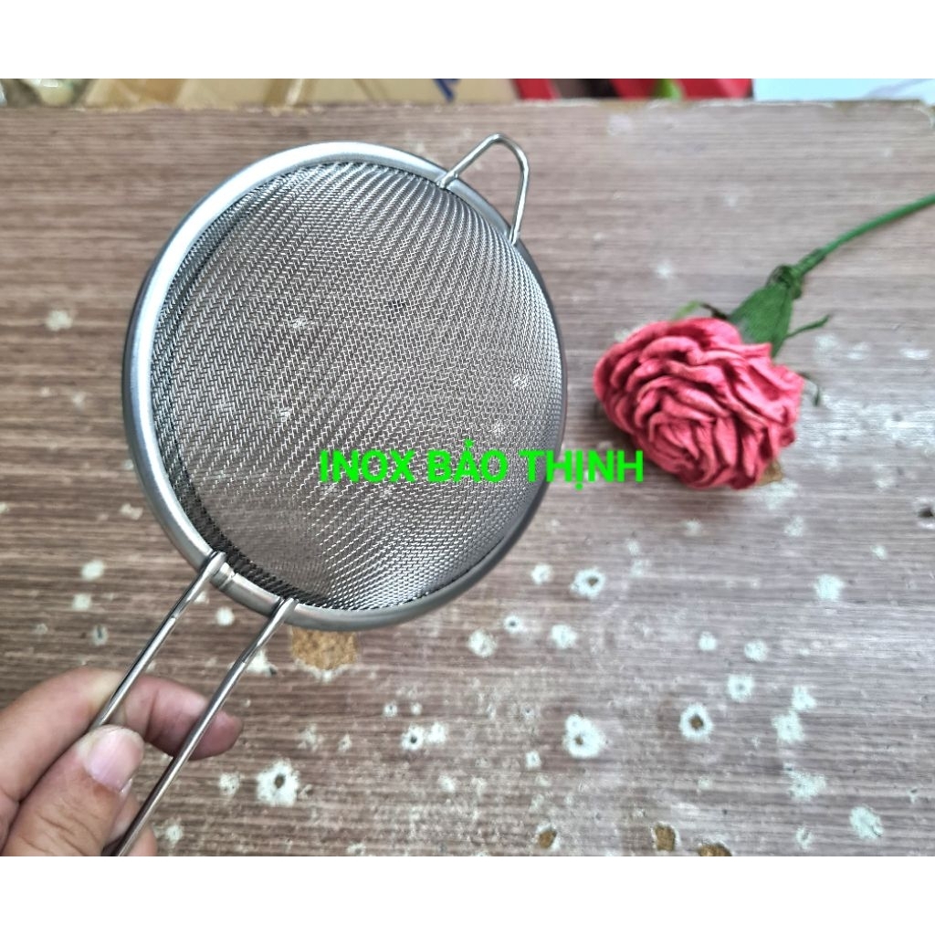 Ray lược bột,hạt có cán inox size 10-12-14cm