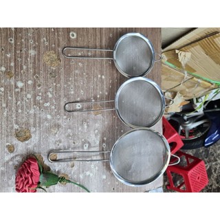 Ray lược bột,hạt có cán inox size 10-12-14cm