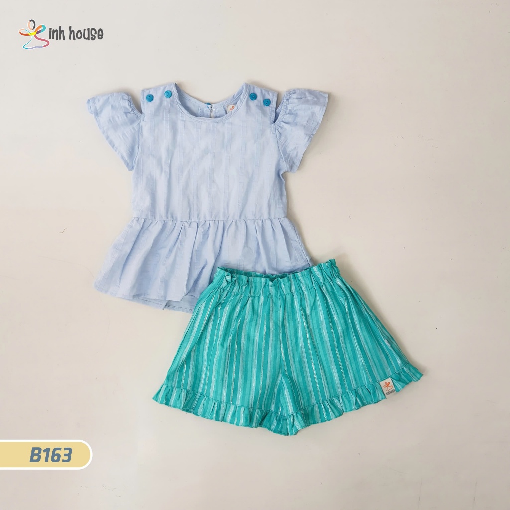Set bộ bé gái Xinh House Nhiều Màu B163- B164- B165, chất Thô cotton cho bé gái từ 1 - 10 tuổi
