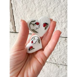 Phôi nhựa tròn + tim (set 2 cái)