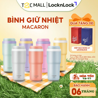 Bình Giữ Nhiệt LocknLock To 480ml Chính Hãng Cao Cấp, Ly Nước Macaron Cute Nhỏ Gọn  LHC3292 T2C Mall