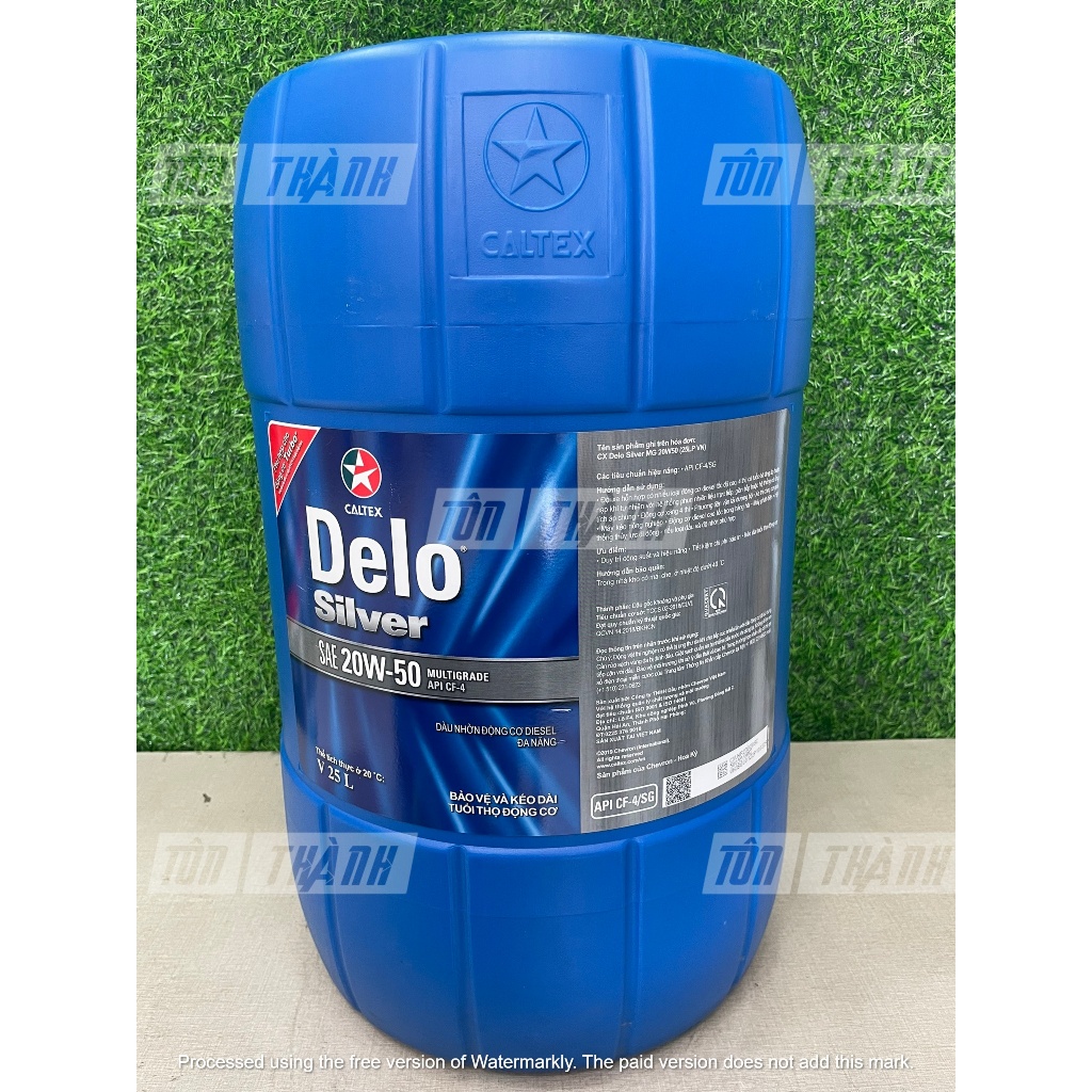 [ HÀNG CHÍNH HÃNG ] Dầu Động Cơ Diesel/Xăng Caltex Delo Silver API CF-4/SG 20W-50 (25 Lít)