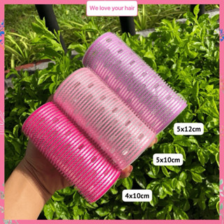 Lô uốn tóc tự dính lõi nhôm tạo kiểu, lô cuốn tóc xoăn nữ, lô uốn mái bay, phụ kiện uốn tóc