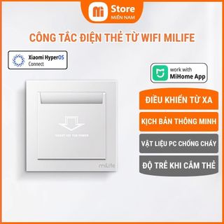 Công tắc điện thẻ từ wifi miLife Khách Sạn Hình Vuông 20A app mihome