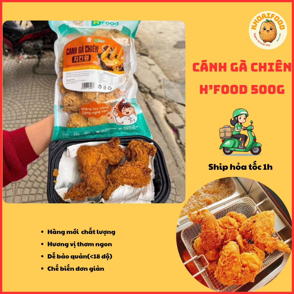 🍗 CÁNH GÀ CHIÊN HFOOD – GIÒN RỤM – ƯỚP VỊ ĐẬM ĐÀ – ĂN LÀ GHIỀN