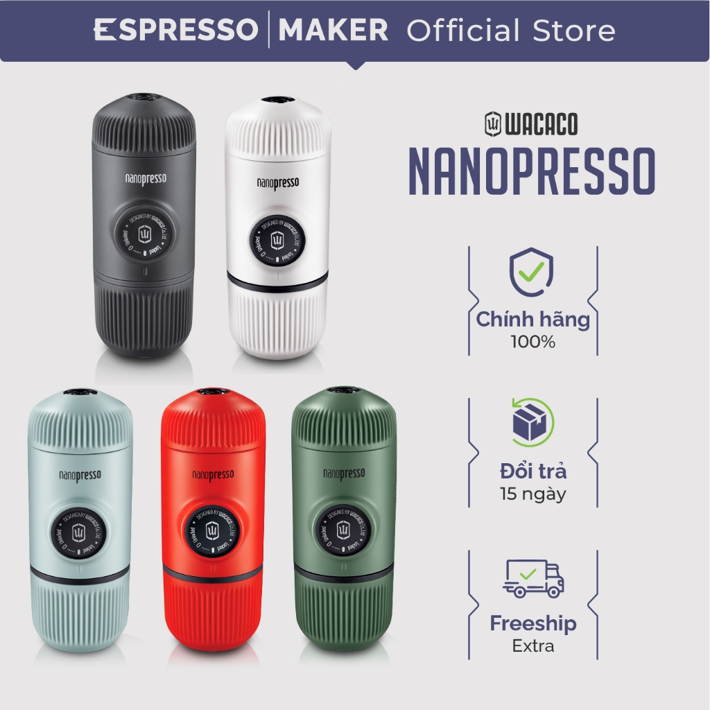 Máy pha cà phê cầm tay Wacaco Nanopresso - Bảo hành chính hãng 24 tháng