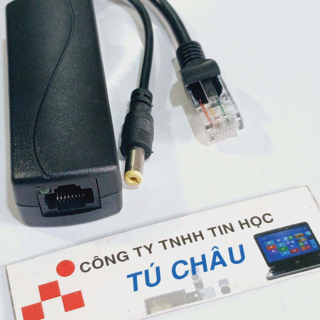 Cáp chuyển nguồn POE (Input DC: 48V ~ 55V ; OutPut: 12V - 2A (Cáp mạng Lan 10 / 100 Mbs)