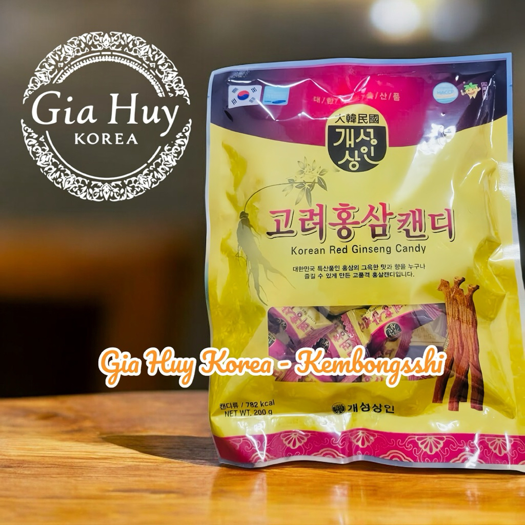 Kẹo Hồng Sâm Cứng Hàn Quốc 200gr [8818]