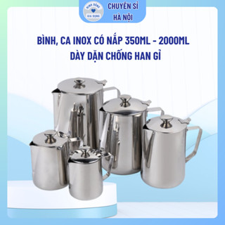 Bình, Ca inox có nắp 350ml - 2000ml  bình đựng nước, trà, cà phê vô cùng sạch sẽ