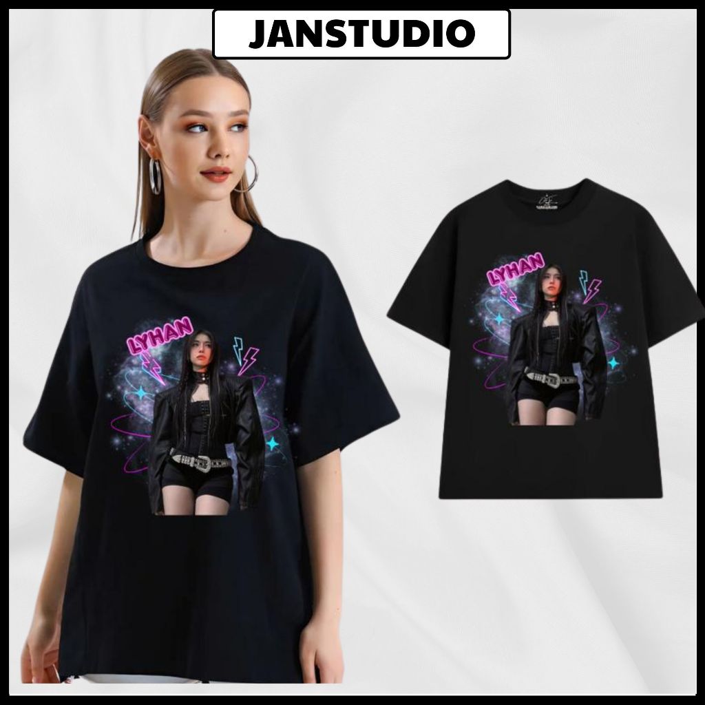 Áo thun LYHAN, Em Xinh nam nữ đủ size Form Rộng phong cách Genz cổ tròn co giãn