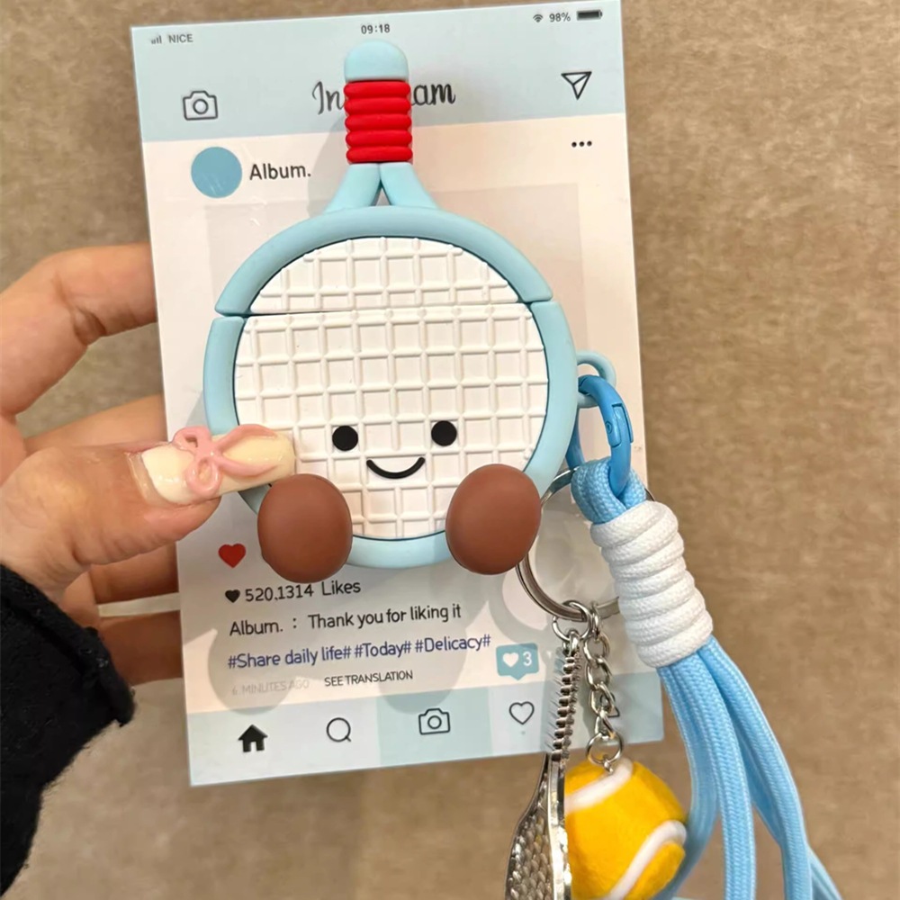 【ChanChan】Ốp Airpod 1 2 3 4 Pro, Ốp Airpod Badminton, Vợt Cute Dễ Thương Chống Xước, Chống Sốc Ốp Ai