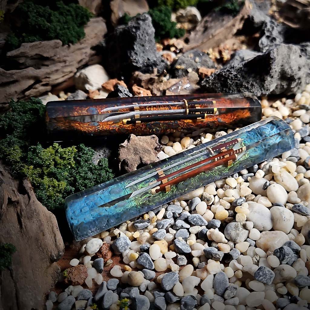 Katana Space bar 6.25U, phím cách katana, phím cách kiếm katana, keycap artisan, custom keycap