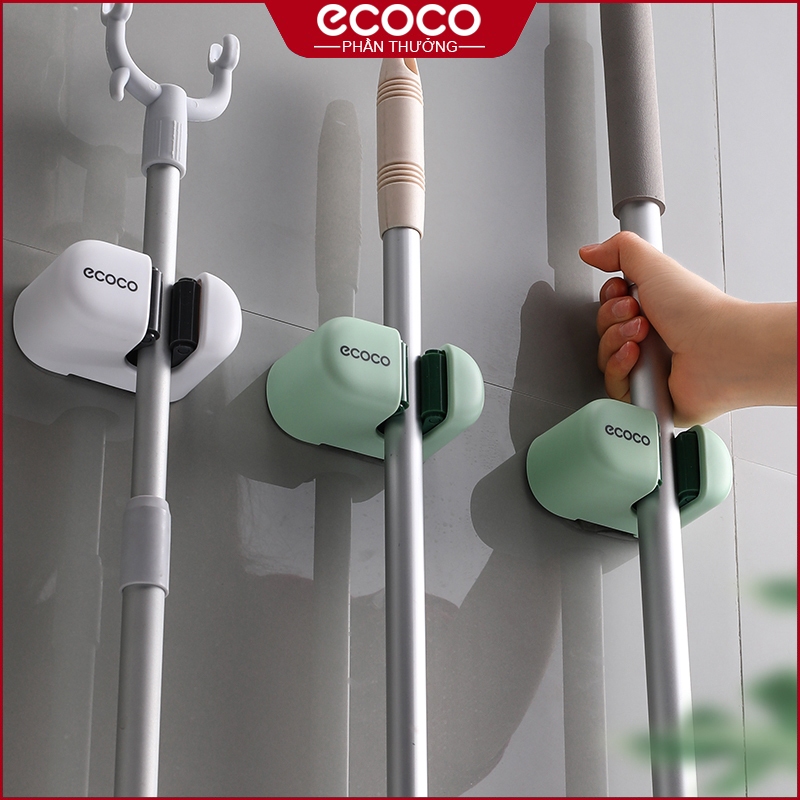 Móc Treo Cây Lau Nhà Dán Tường Ecoco, Móc Treo Chổi Đa Năng Lắp Đặt Không Cần Khoan Đục Treo Các Vật Dụng Nhà Bếp