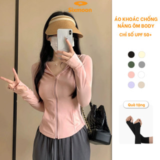 Áo chống nắng tơ lụa  băng SIXMOON mẫu mới 2023 chống tia cực tím và tia UV UPF 50+ dài tay cho nữ