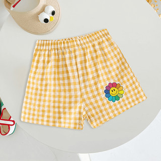 Quần đùi caro bé gái , quần đủi bé gái chất liệu thô cotton mềm mịn từ 10kg đến 32kg QCRIN06