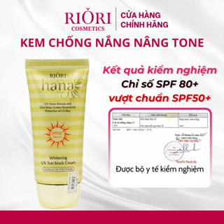  Kem chống nắng nâng tone SPF50+ RIORI HANA - Whitening UV SUN CREAM 50g 