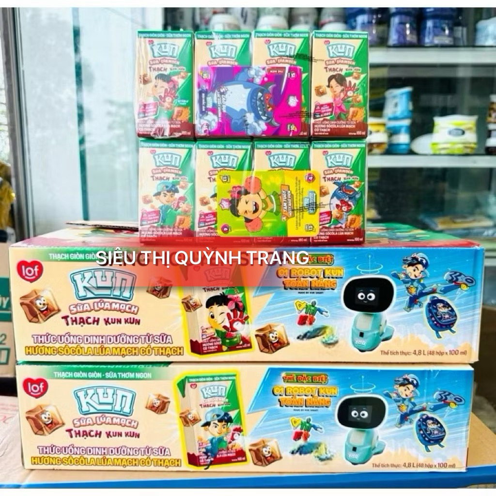 Thùng 48 Hộp x 100ml Sữa Kun Thạch Lúa Mạch ( Có Thẻ Đổi Quà ) ...