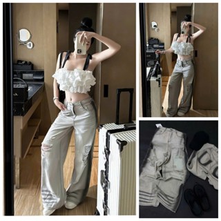 [Follow shop nhận mã 10k] Quần dài jeans denim bò suông vệt đen UMEE STORE QCCC QCL1 QD0734  8029