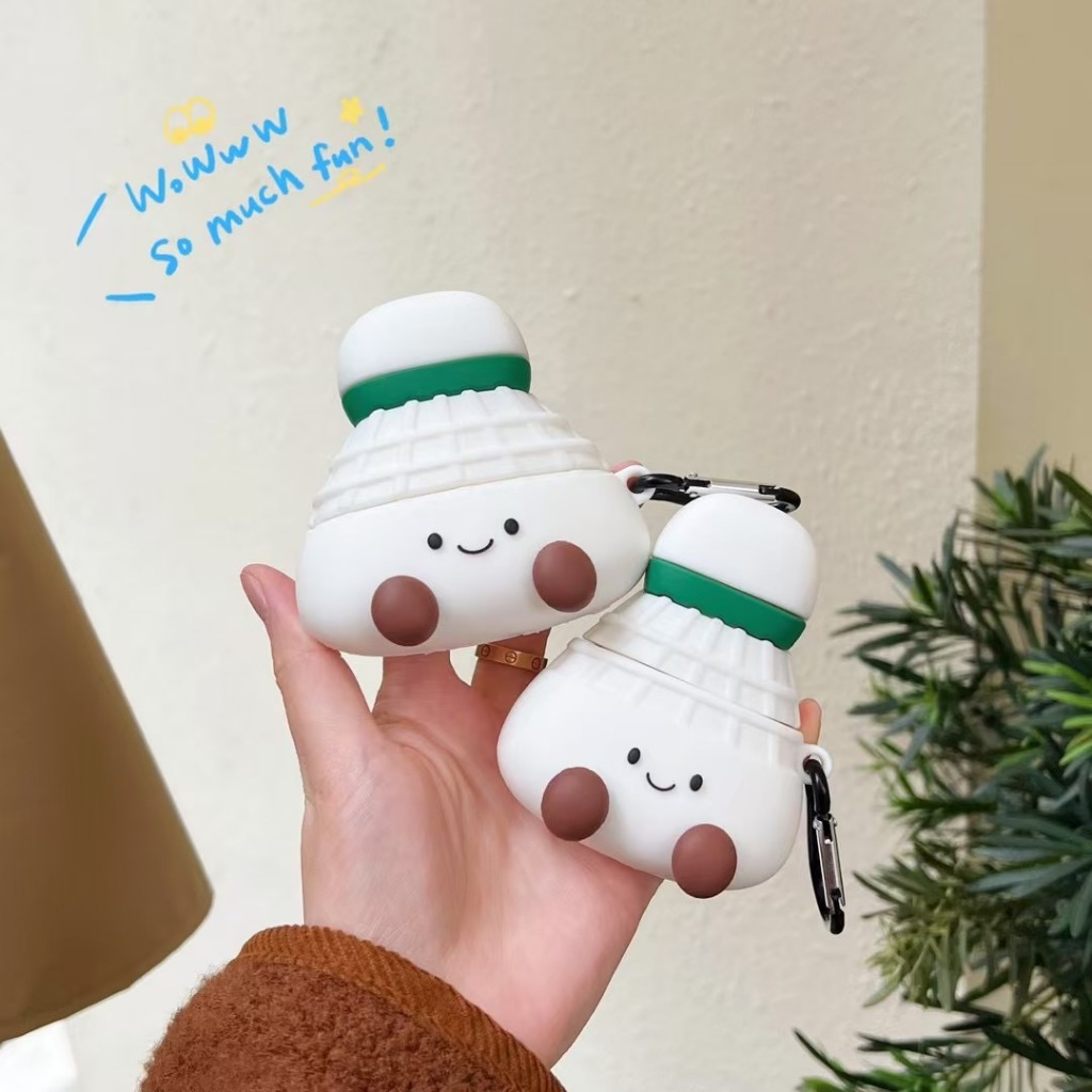 【ChanChan】Ốp Airpod 1 2 3 4 Pro, Ốp Airpod Badminton, Vợt Cute Dễ Thương Chống Xước, Chống Sốc Ốp Ai
