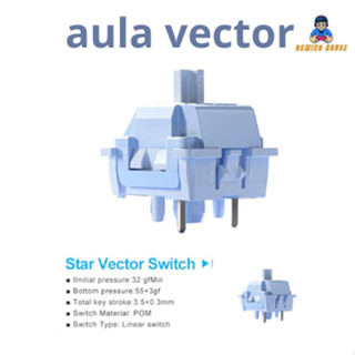  Combo Switch aula Stars Vecto - Trục bàn phím - 5pin - lube sẵn - Switch cusmtom bàn phím cơ 
