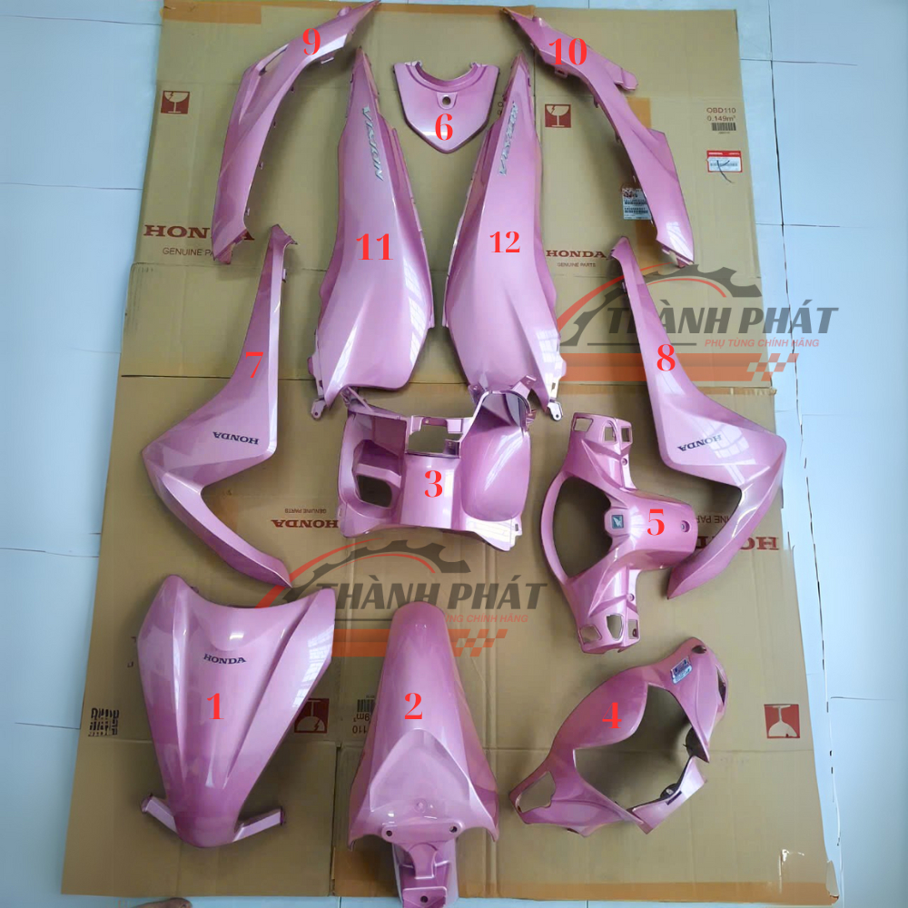 Dàn Áo Vision Màu Hồng Đời 2015-2020 Zin Hãng