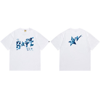  Áo Phông BAPE Hoạ Tiết Hình In Ngôi Sao Loang Màu Cực Chất - Áo Thun Nam Nữ Chất Liệu Cotton Cực Đẹp 