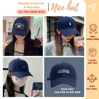Mũ lưỡi trai xanh than đen thêu chữ her , 1989, colorado, polo,... Nón kết form mềm nam nữ thời trang 4 mùa - LT102