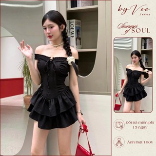  Đầm Corset Trễ Vai Tầng Xòe Tôn Dáng Aliyah Dress - Byveestyle 