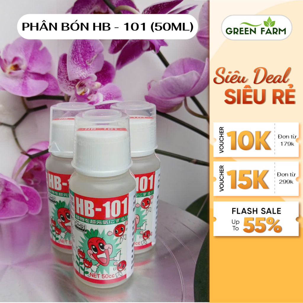 Kích rễ HB-101 lọ 50ml,  Phân bón hữu cơ cải tạo đất, giâm chiết cành, dưỡng cây, bảo quản nông sản