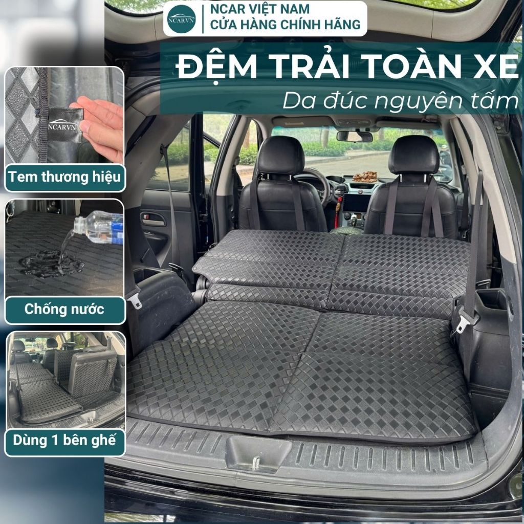 Đệm Ô Tô Trải Toàn Xe, thương hiệu NCarvn, dùng cho các dòng xe 7 chỗ, SUV