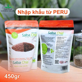 [Chính Hãng] Hạt Chia Salba Trắng & Đen 450gr - nguyên liệu nhập khẩu chính ngạch, giấy công bố đầy đủ.