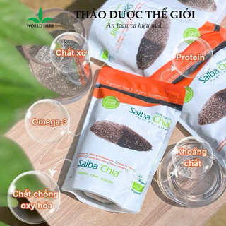 [Chính Hãng] Hạt Chia Salba Trắng & Đen 450gr - nguyên liệu nhập khẩu chính ngạch, giấy công bố đầy đủ.