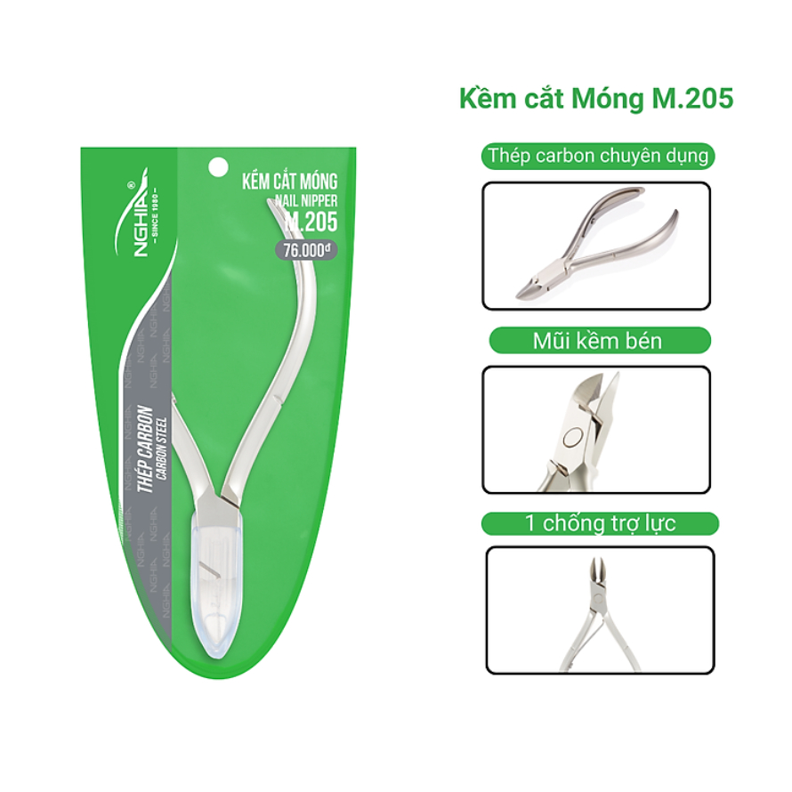 KỀM NGHĨA - KỀM CẮT MÓNG M.205 THÉP CHUYÊN DỤNG - KỀM NGHĨA CHÍNH HÃNG