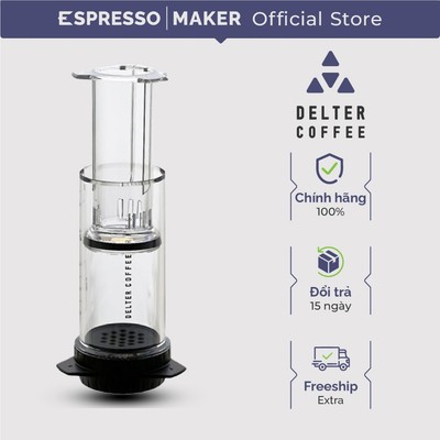 Dụng cụ pha cà phê Delter Press, phiên bản lưới lọc kim loại.
