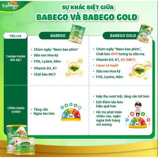 BEBEGO GOLD 400G - SỮA HỖ TRỢ TĂNG CÂN, TÁO BÓN CHO BÉ