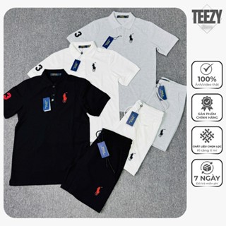 Bộ quần áo nam cộc polo RLR logo thêu nổi ngựa cao bồi chất liệu cao cấp thoáng mát mẫu mới hottrend 2025