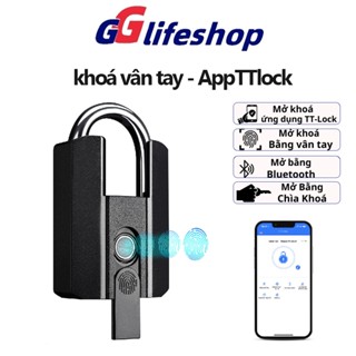 Ổ khoá vân tay nhận 100 vân tay mở khoá từ xa chống cắt, chống nước mở bằng vân tay, AppTTlock