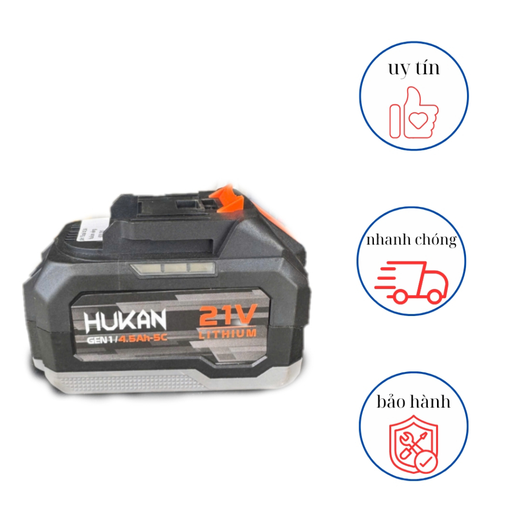 HUKAN 21V LITHIUM GEN1/4.5AH-5C | PIN ĐA NĂNG HUKAN | PIN MÁY KHOAN BULONG CÔNG NGHỆ MỚI | PIN LITHI