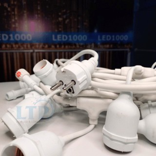 Dây Đui Đèn Trang Trí Ngoài Trời (Loại Tốt) 5m 10 Đui/ 10m 15 Đui/ 10m 20 Đui Kín Nước