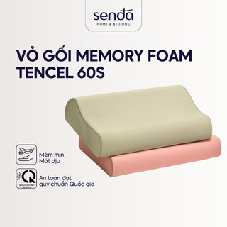  Vỏ gối cao su non Sen Đá Home Bedding lụa Tencel trơn màu cao cấp bao áo gối Memory Foam 