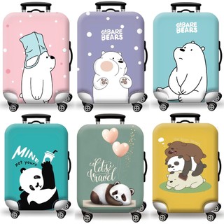(Tặng thẻ tên vali) Túi bọc bảo vệ vali GẤU BEAR - Áo bọc vali khoá kép, vải thun co giãn 4 chiều
