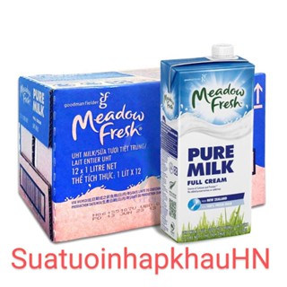 (Date: T5/2026) Thùng 12 hộp Sữa Tươi Tiệt Trùng Nguyên Kem Meadow Fresh 1L