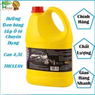 Xịt bóng lốp xe, dung dịch dưỡng đen bóng lốp xe ô tô, xe máy, xe tải TH CLEAN can 4.5L chuyên dụng
