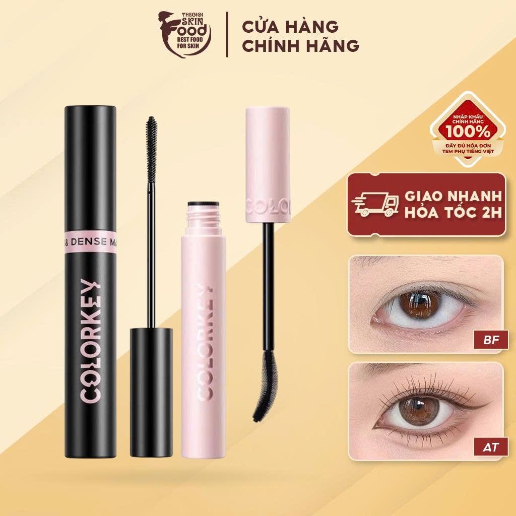 Mascara Giúp Mi Dài & Cong Tự Nhiên Colorkey Long & Dense Mascara 4.5g