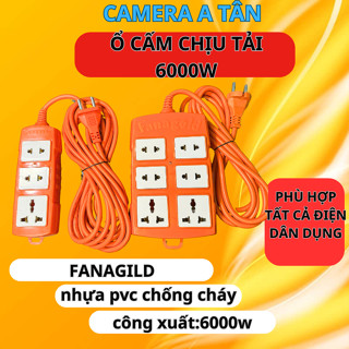  Ổ Cắm Điện Chịu tải cao Công suất 6000W - Dây dài 3m - 5m - Chính hãng FANAGOLD BẢO HÀNH ĐỔI MỚI 