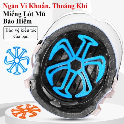 Lót silicon mũ bảo hiểm VARO Lót đệm nón bảo hiểm thoáng khí chống xẹp tóc bảo vệ massage da đầu